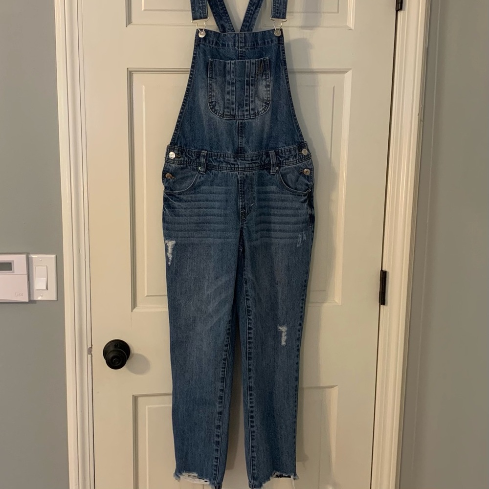 Kenzie Distressed Denim/Jean Overalls